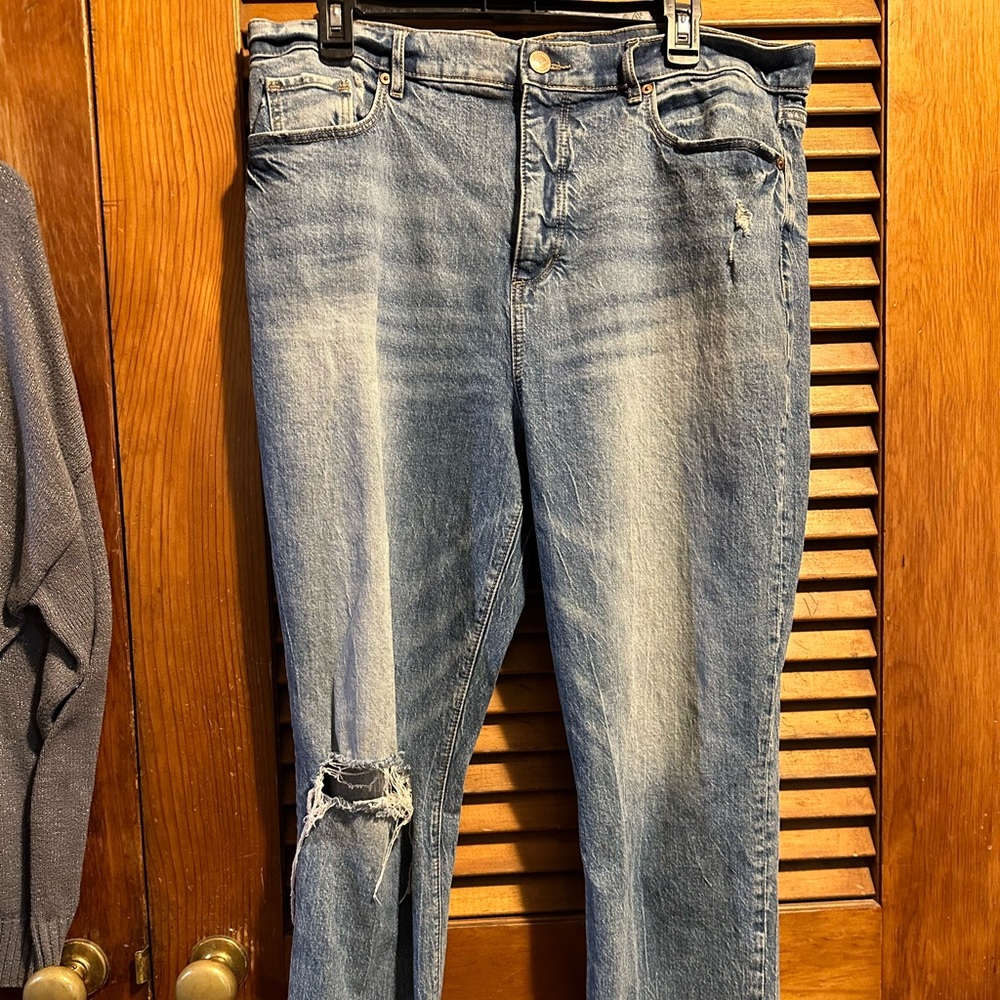 LOFT high rise straight jeans
